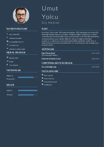 Diş Hekimi cv indir